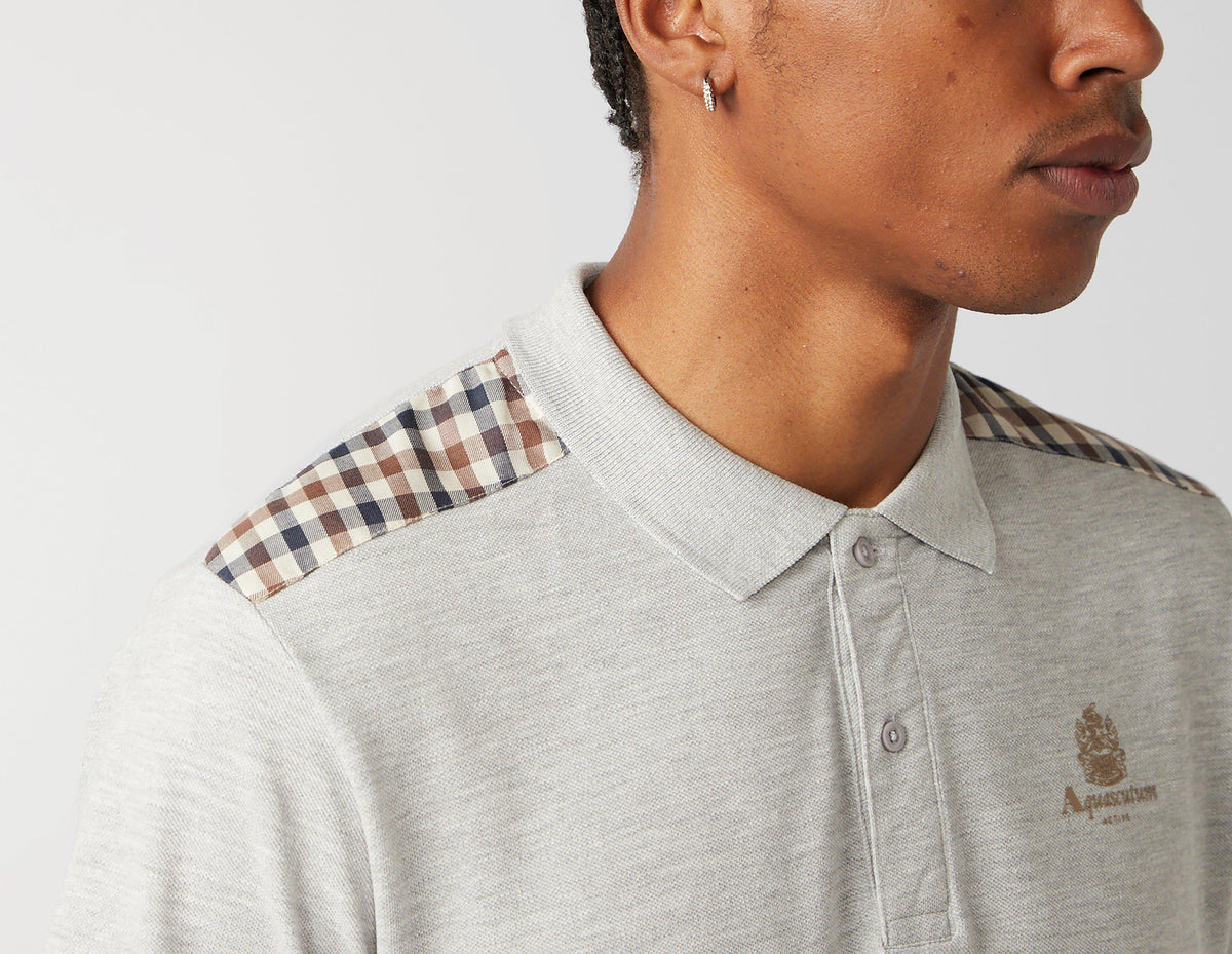 Aquascutum Club Check Detail Polo Shirt
