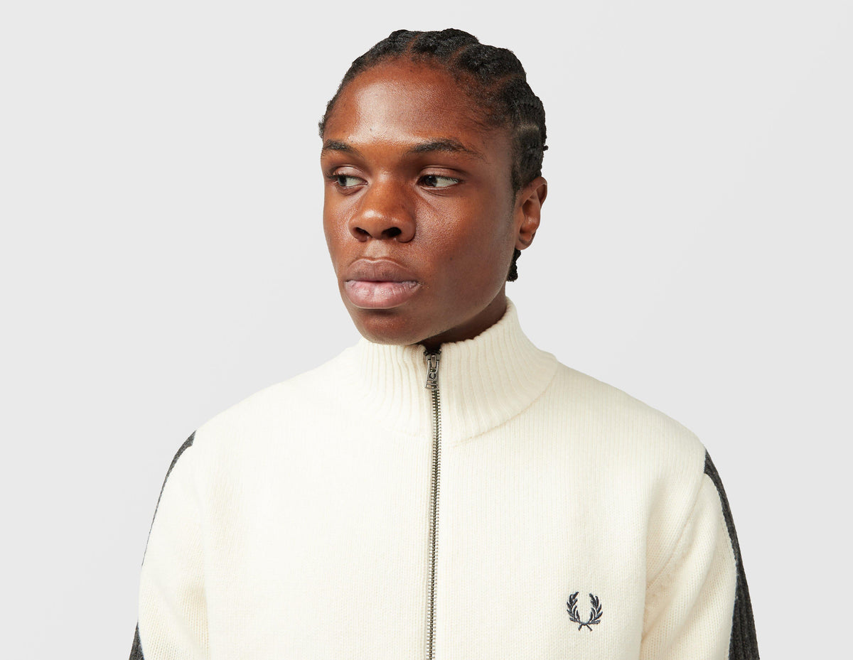 Fred Perry Ribbed Sleeve Zip Cardigan