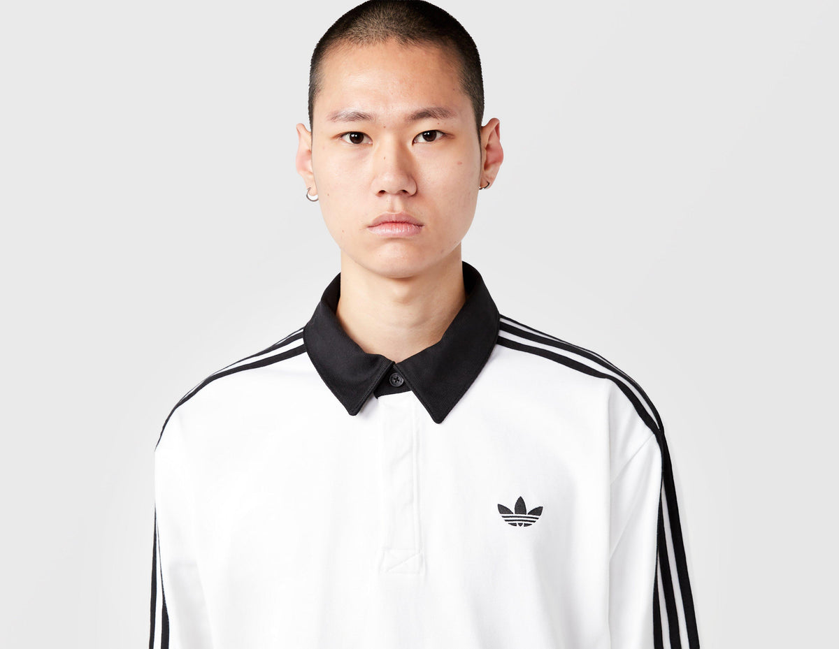adidas Originals 3-Stripes Rugby Long Sleeve Polo Shirt