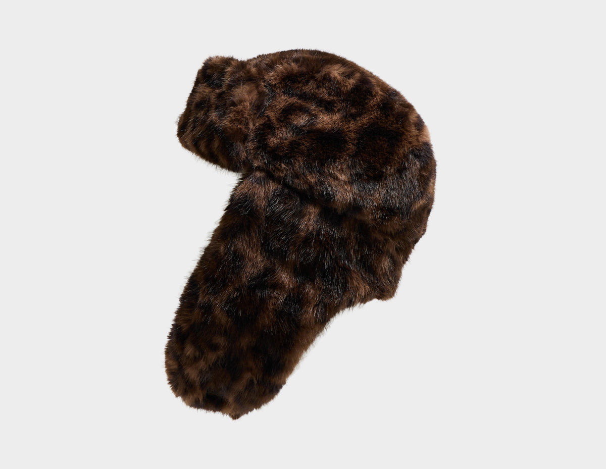 New Era Leopard Faux Fur Trapper Hat