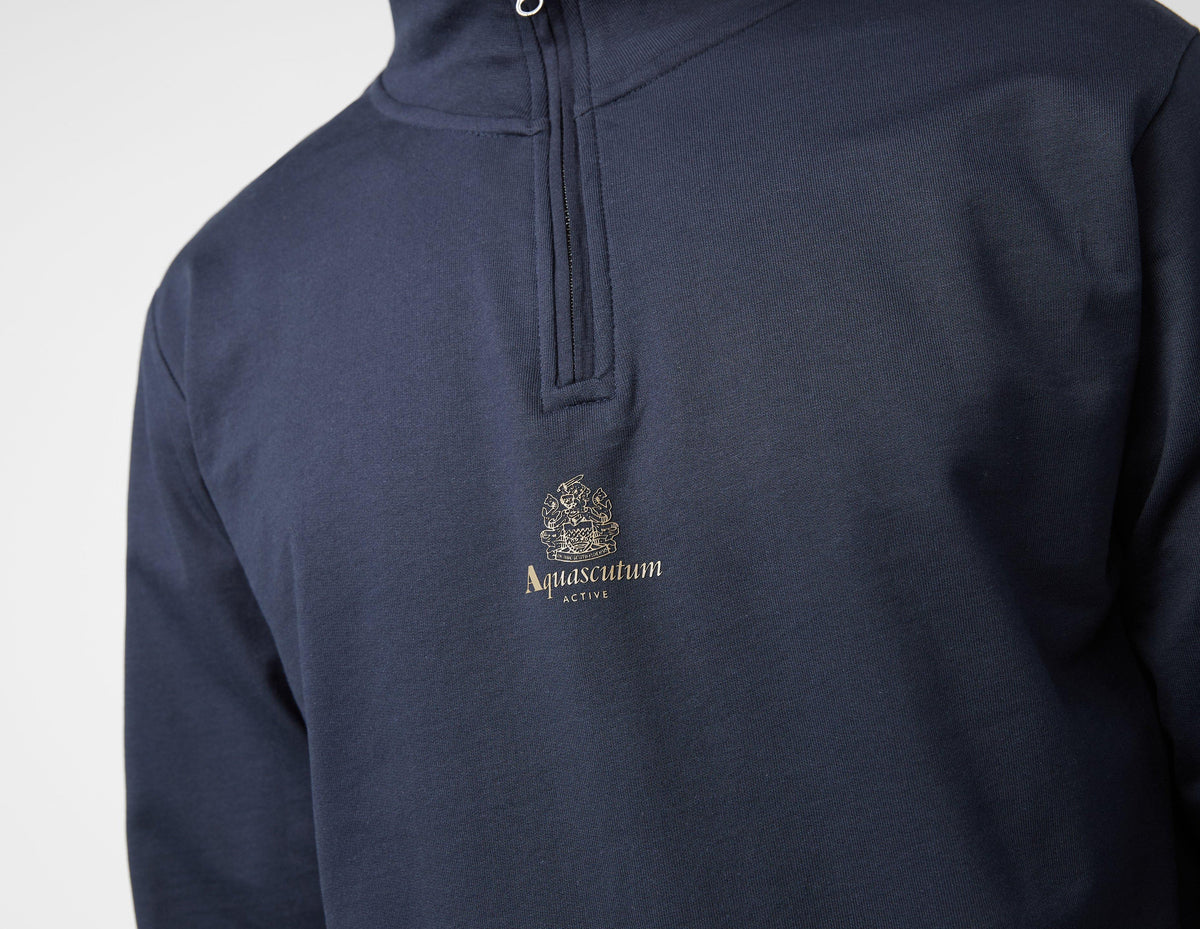 Aquascutum Small Logo 1/4 Zip Sweatshirt