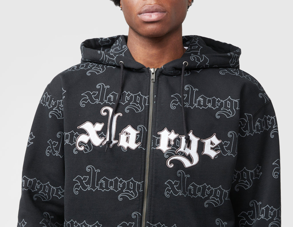 XLARGE Allover Logo Zip Hoodie