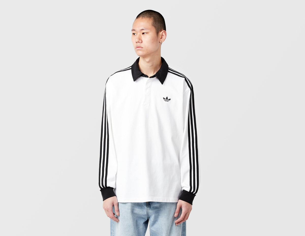 adidas Originals 3-Stripes Rugby Long Sleeve Polo Shirt