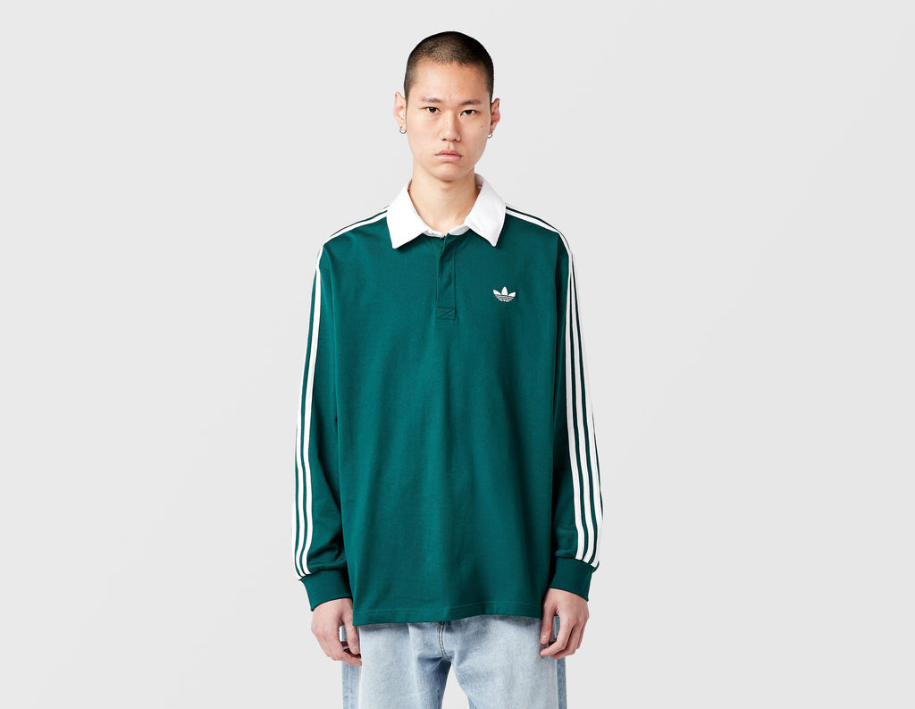 adidas Originals 3-Stripes Rugby Long Sleeve Polo Shirt