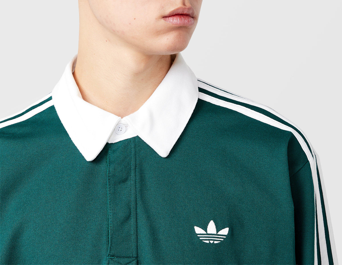 adidas Originals 3-Stripes Rugby Long Sleeve Polo Shirt