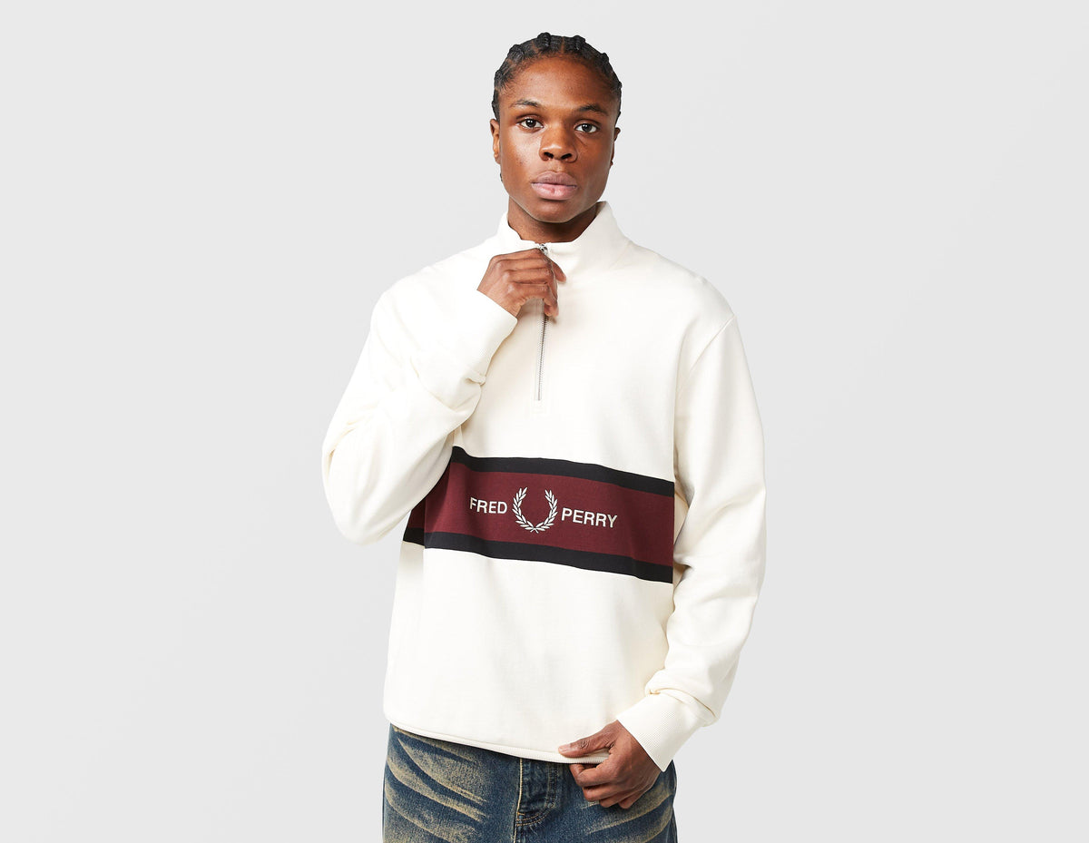 Fred Perry Embroidered Panel 1/2 Zip Sweatshirt