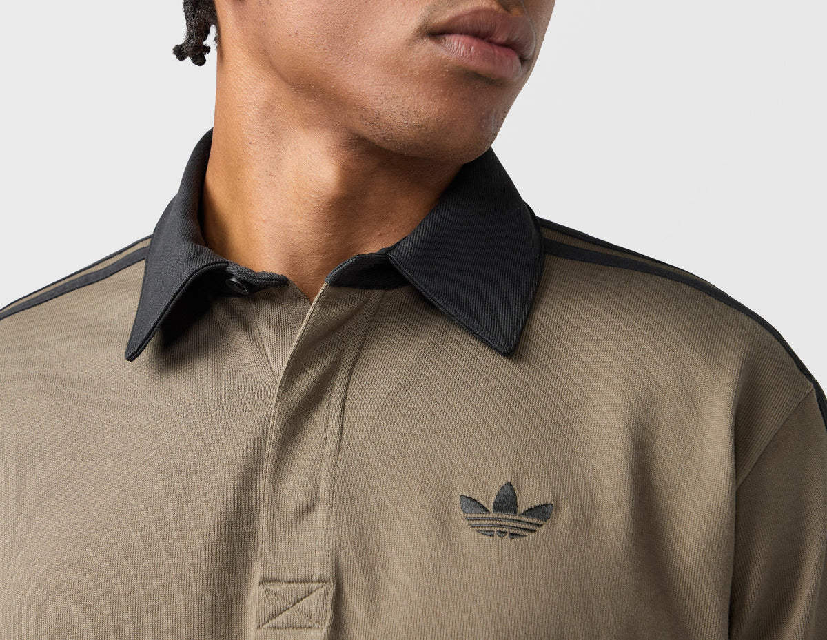 adidas Originals 3-Stripes Rugby Long Sleeve Polo Shirt