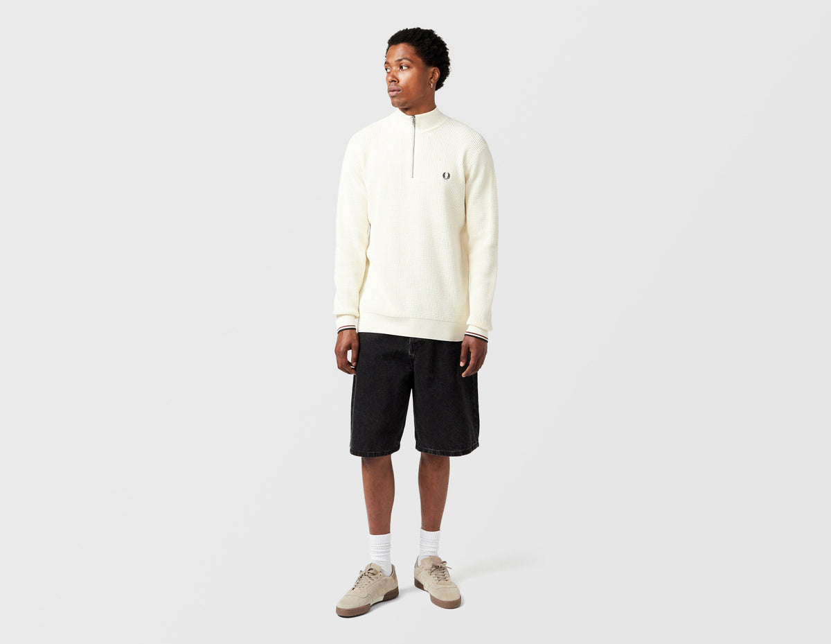 Fred Perry Waffle Stitch Zip Fleece