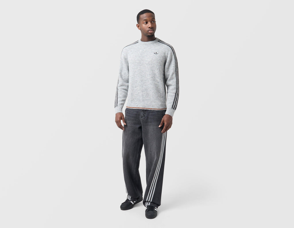 adidas Originals 3-Stripes Knit Crew Sweatshirt