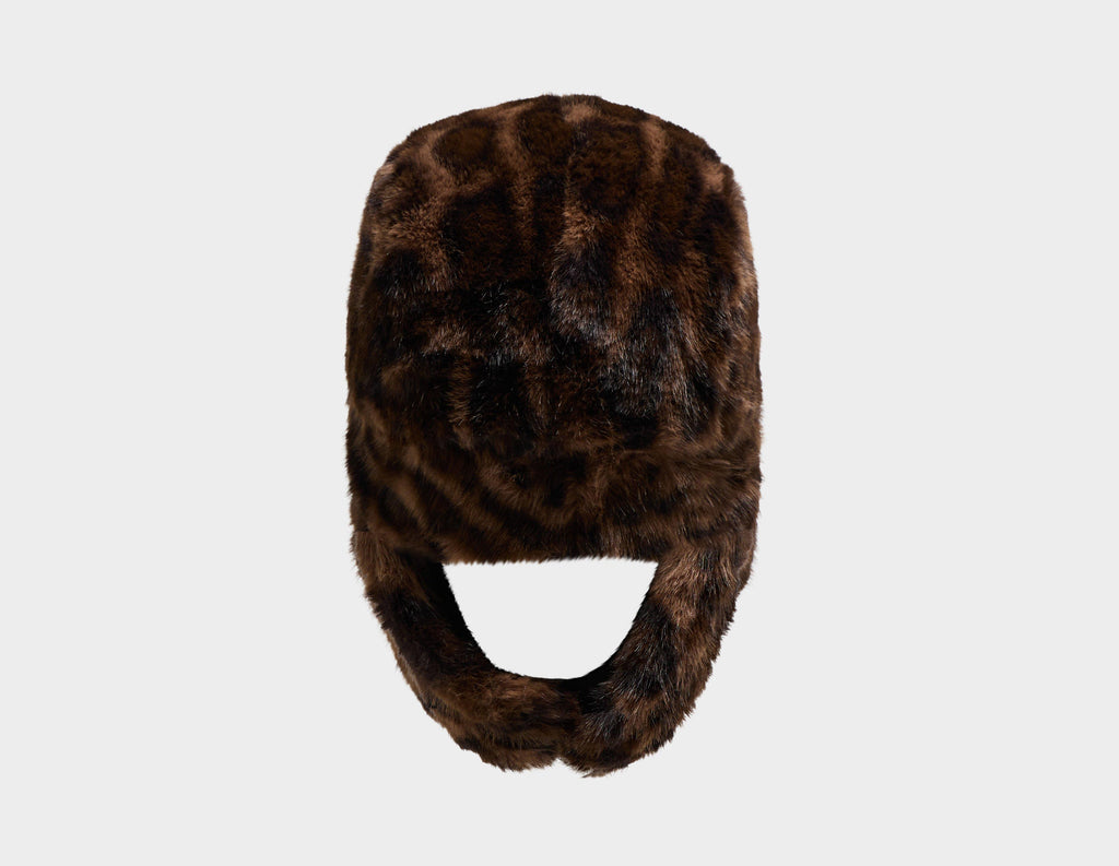 New Era Leopard Faux Fur Trapper Hat