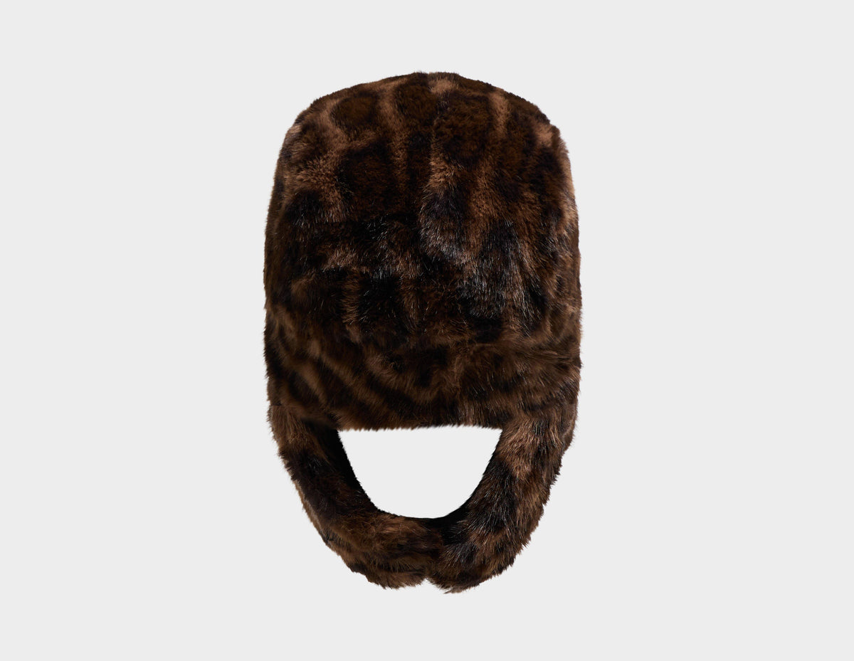 New Era Leopard Faux Fur Trapper Hat